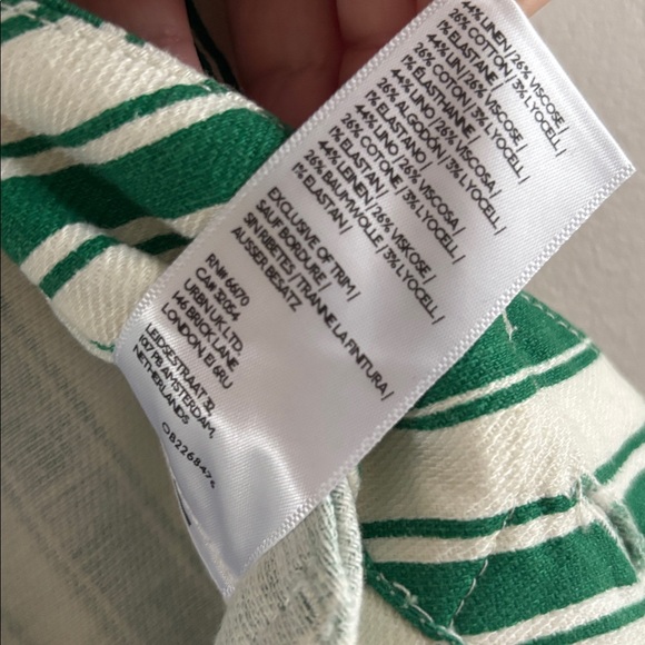 NWT Maeve• The Colette — the full length- green and white vertical stripe pants - Picture 10 of 10